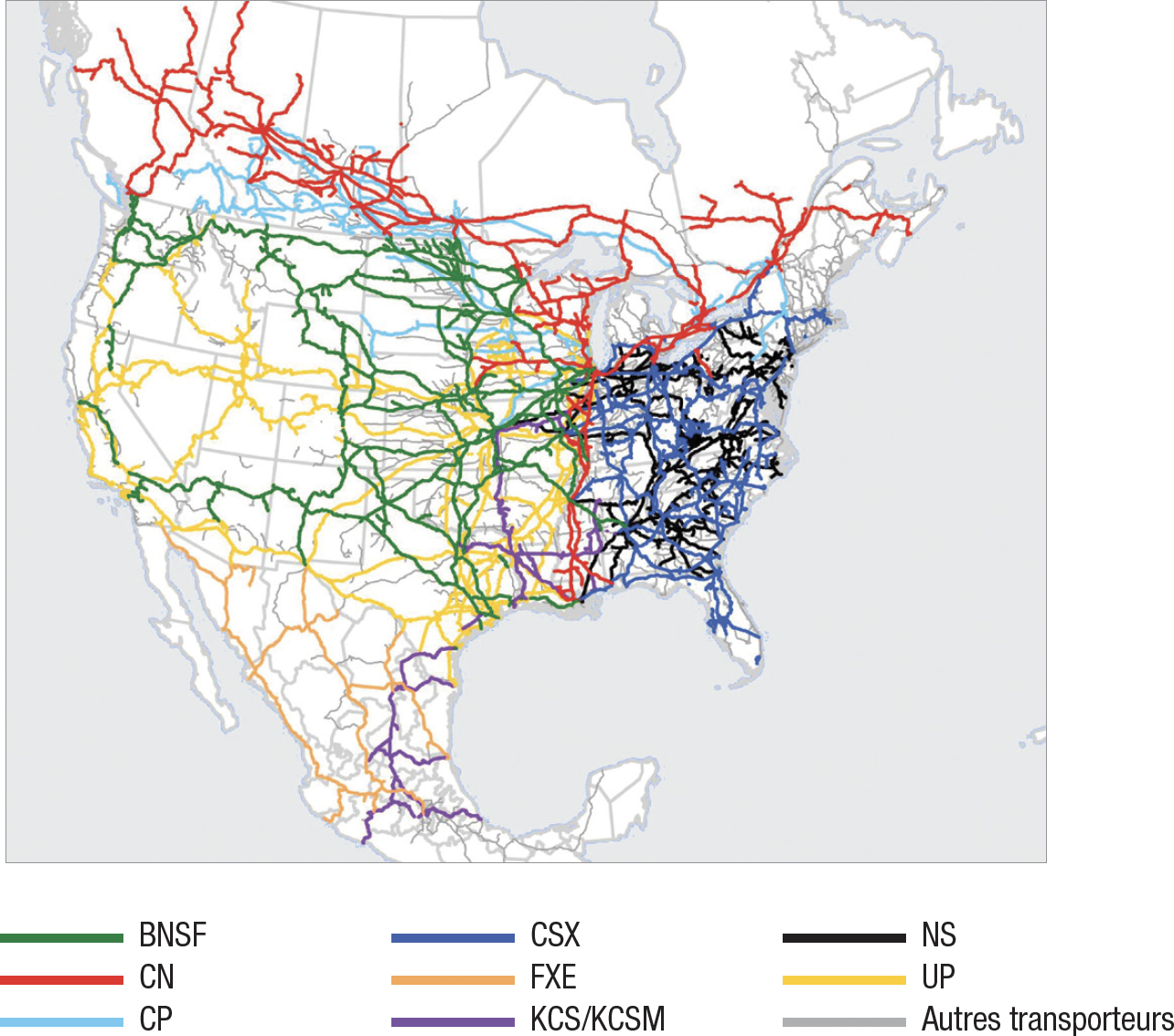 Transporteurs férroviaires en Amérique du Nord Image